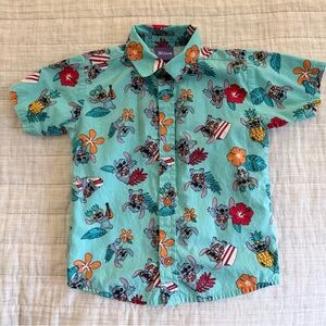 Disney Stitch Hawaiian Button Down Shirt